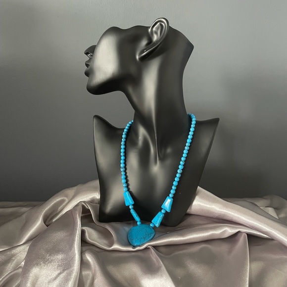 Natural Malachite Necklace: Stainless Steel clasp - Picture 4 of 10